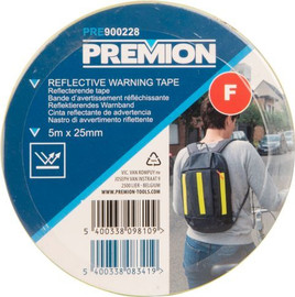 Premion סרט מחזיר אור לתיק 25 מ"מ אורך 5 מטר  PRE900228